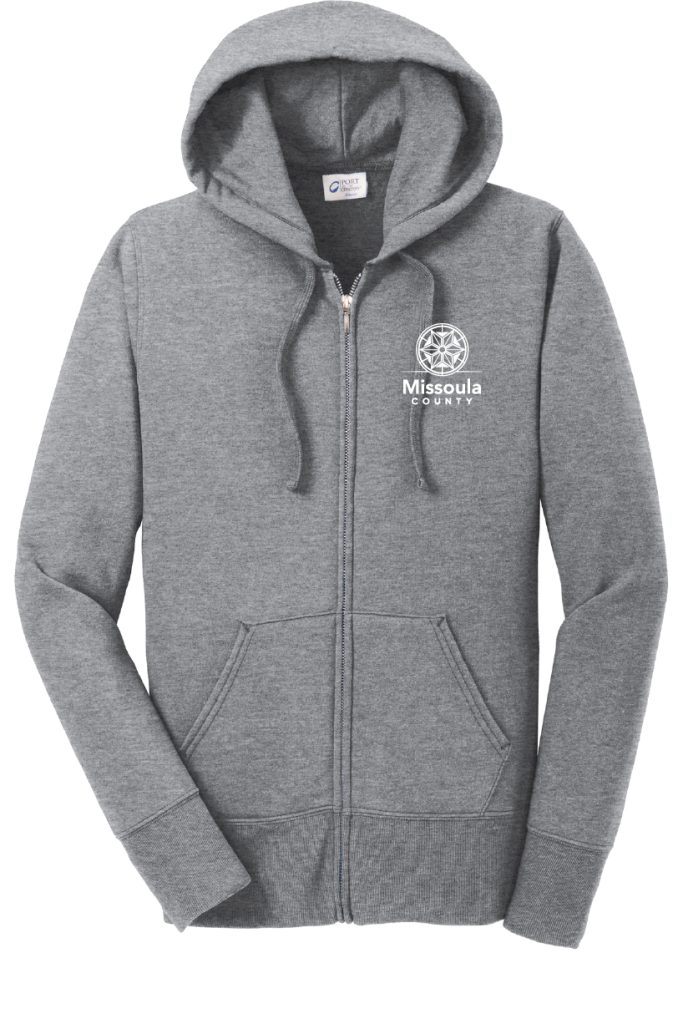 Fitted Port & Company® Core Fleece Full-Zip Hooded Sweatshirt